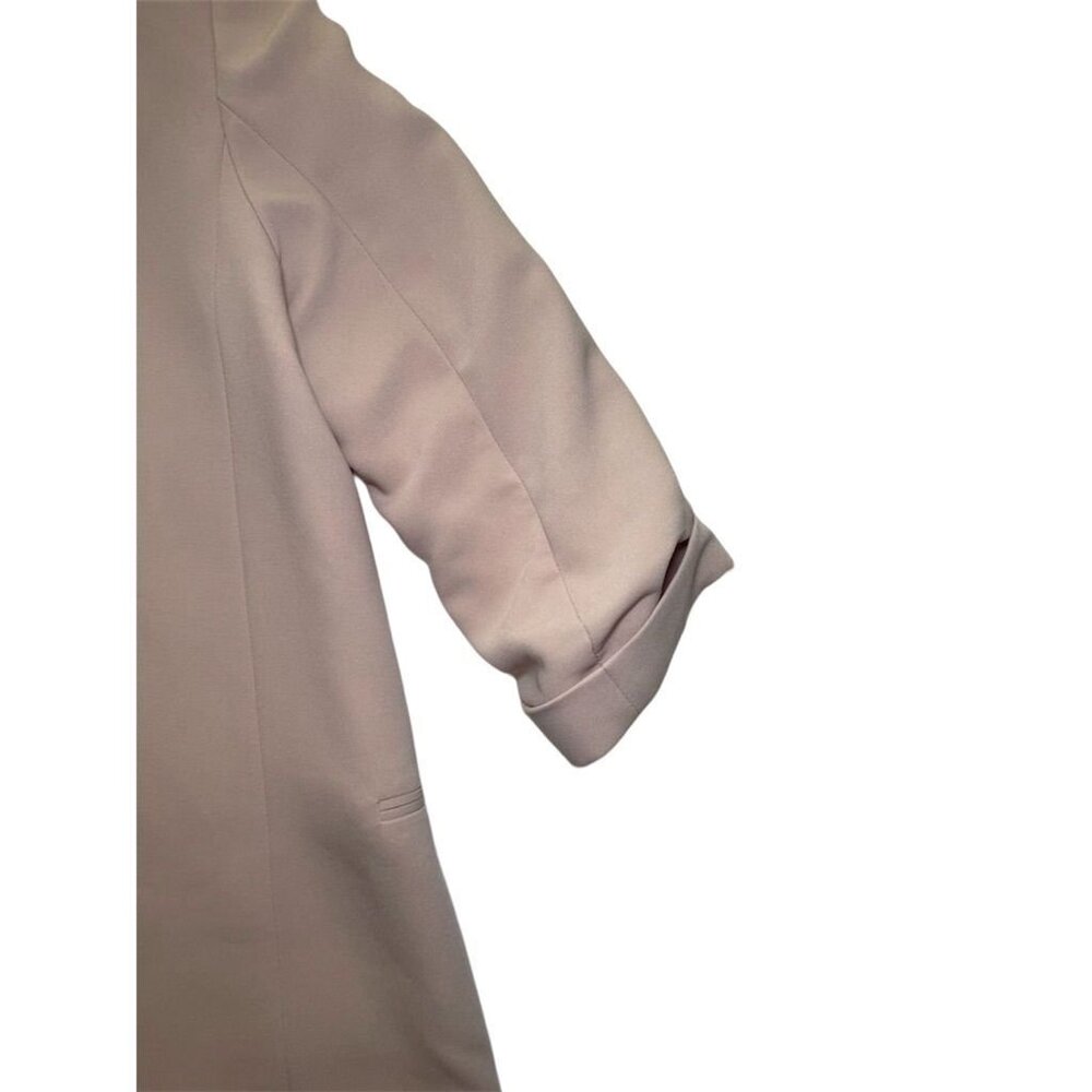 Zara Women's Beige Blazer Medium Tailored Mid-Length Jacket - Picture 14 of 16